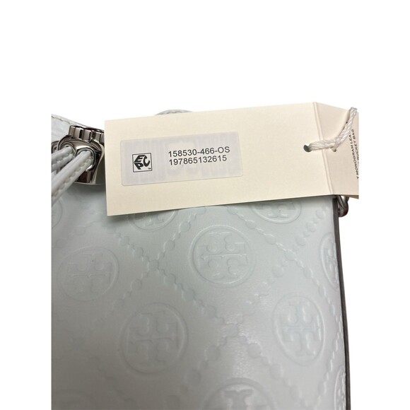 New Authentic Tory Burch T Monogram Mini Bucket Bag in Ice Blue $398 - Picture 7 of 7